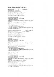 English worksheet: SONG 