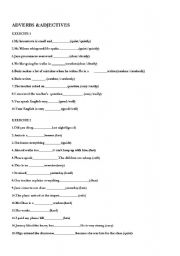 English worksheet: ADJECTIVES AND ADVERBS