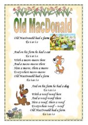 English Worksheet: Old MacDonald 