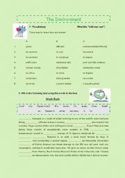 Environment Vocabulary Worksheet