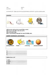 English Worksheet: 6th grade worksheet