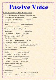 English Worksheet: Passive voice