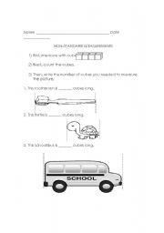 English Worksheet: Nonstandard Measurements