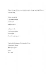 English Worksheet: rhythme in english