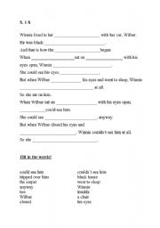 English Worksheet: winnie the witch cloze text page 3-8