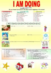 English Worksheet: I am doing