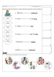 English Worksheet: playground and actions