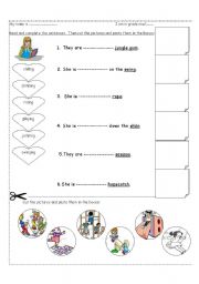 English Worksheet: playground and actions