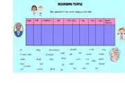 English worksheet: Describing people