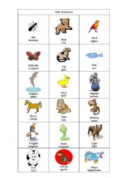 English worksheet: Animals2