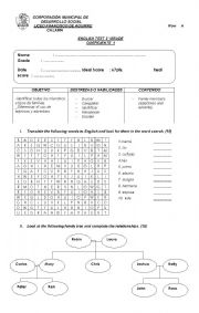 English worksheet: test