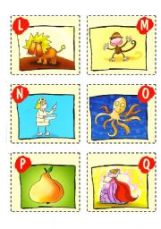 English Worksheet: ABC CARDS + GAMES - 2/3