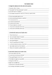 English Worksheet: Passive Voice