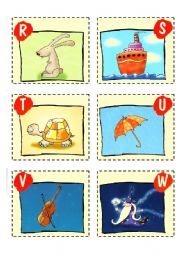 English Worksheet: ABC CARDS + GAMES - 3/3