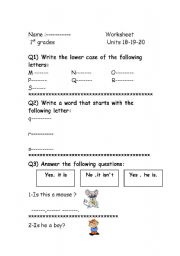 English worksheet: different exercises worksheet for kids