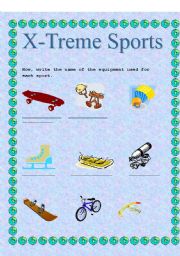 English worksheet: Extreme Sports (2)