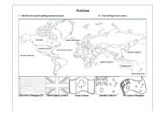English Worksheet: World Map