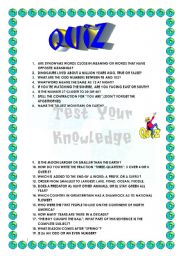 English worksheet: General Quiz