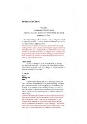 English worksheet: Book report project