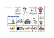 English Worksheet: prent continuous
