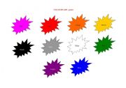 English worksheet: color splash poster