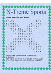 English worksheet: X-Treme Sports (3)