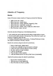 English Worksheet: adverbs
