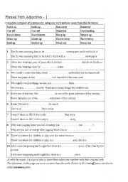 English Worksheet: Phrasal Verbs_Adjectives