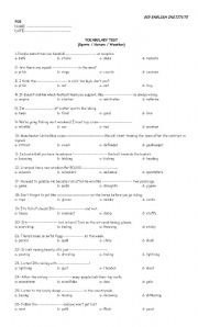 English Worksheet: FCE VOCABULARY PRACTICE 