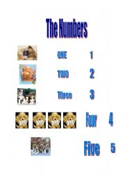 English worksheet: The numbers