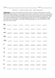 English worksheet: Scale Construction Worksheet