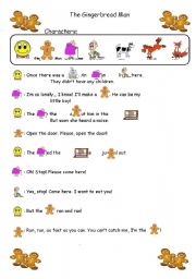 English Worksheet: The Gingerbread Man: An Easy Role-play