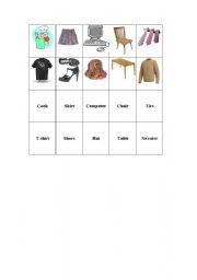 English worksheet: Pair matching
