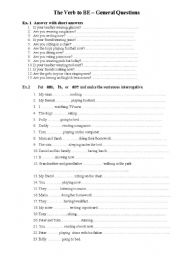English Worksheet: To BE - General Questions