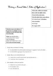 English Worksheet: Letter of Application