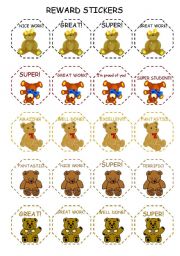 English Worksheet: REWARD STICKERS (3)