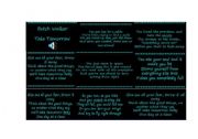 English Worksheet: Butch Walker- Take Tomorrow