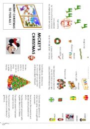 English Worksheet: mickeys christmas mini book