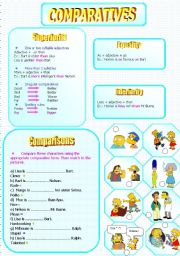 English Worksheet: COMPARATIVES (superiority, inferiority, equality)