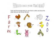 English worksheet: Where can you find me?