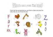 English Worksheet: Where can you find me?