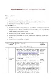 English worksheet: Rudyard Kiplings poem Mandalay