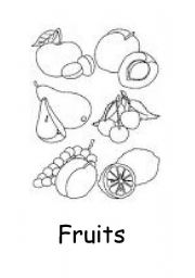 English worksheet: fruits