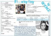 English Worksheet: BEYONCE: IF I WERE A BOY (2ND CONDITIONAL)