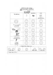 English Worksheet: self assessment weather