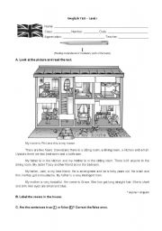 English Worksheet: Evaluation Test: Reading