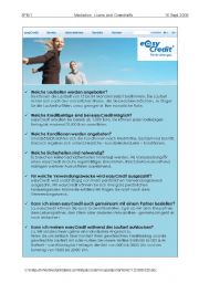 English worksheet: Mediation Anschaffungsdarlehen