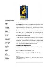 English Worksheet: cinema test: PSYCHO by Hitchcock.