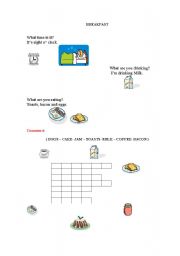 English worksheet: breakfast