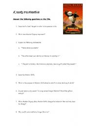 English Worksheet: Kung Fu Panda